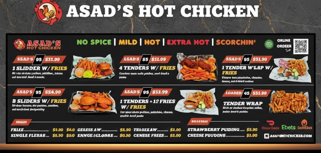 Asad's Hot Chicken Restaurant Menu – Prices & Specials