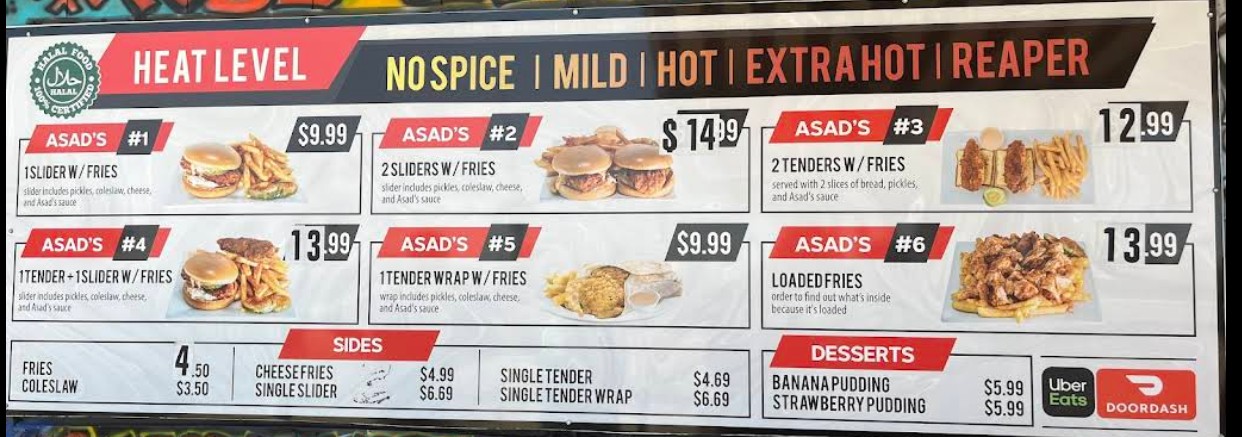 Asad's Hot Chicken Restaurant Menu – Prices & Specials